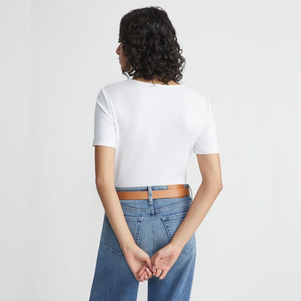 Lafayette 148 NY Cotton Rib Crew Neck T-Shirt 3X White Excellent Condition - Picture 5 of 9